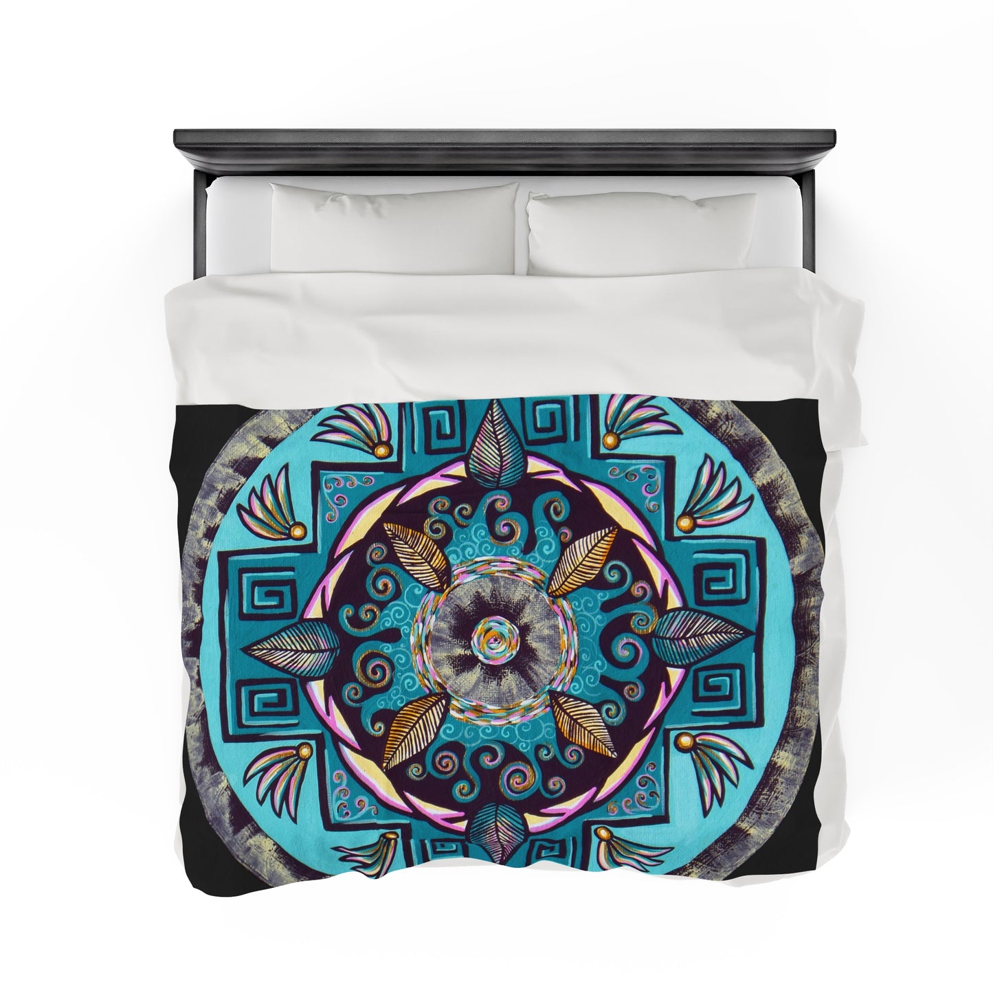 "Hojachakana" Dreamcatcher Blanket - Blue Flame Array All Over Prints