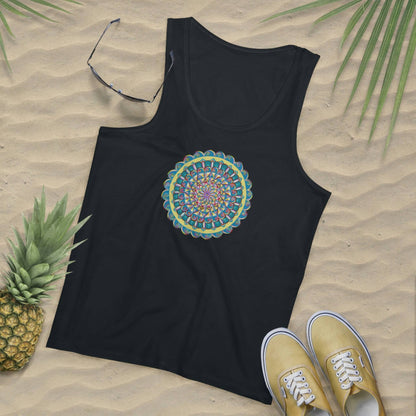 "Almandalayana" Lords Organic Tank Top - Blue Flame Array Black / S Tank Top