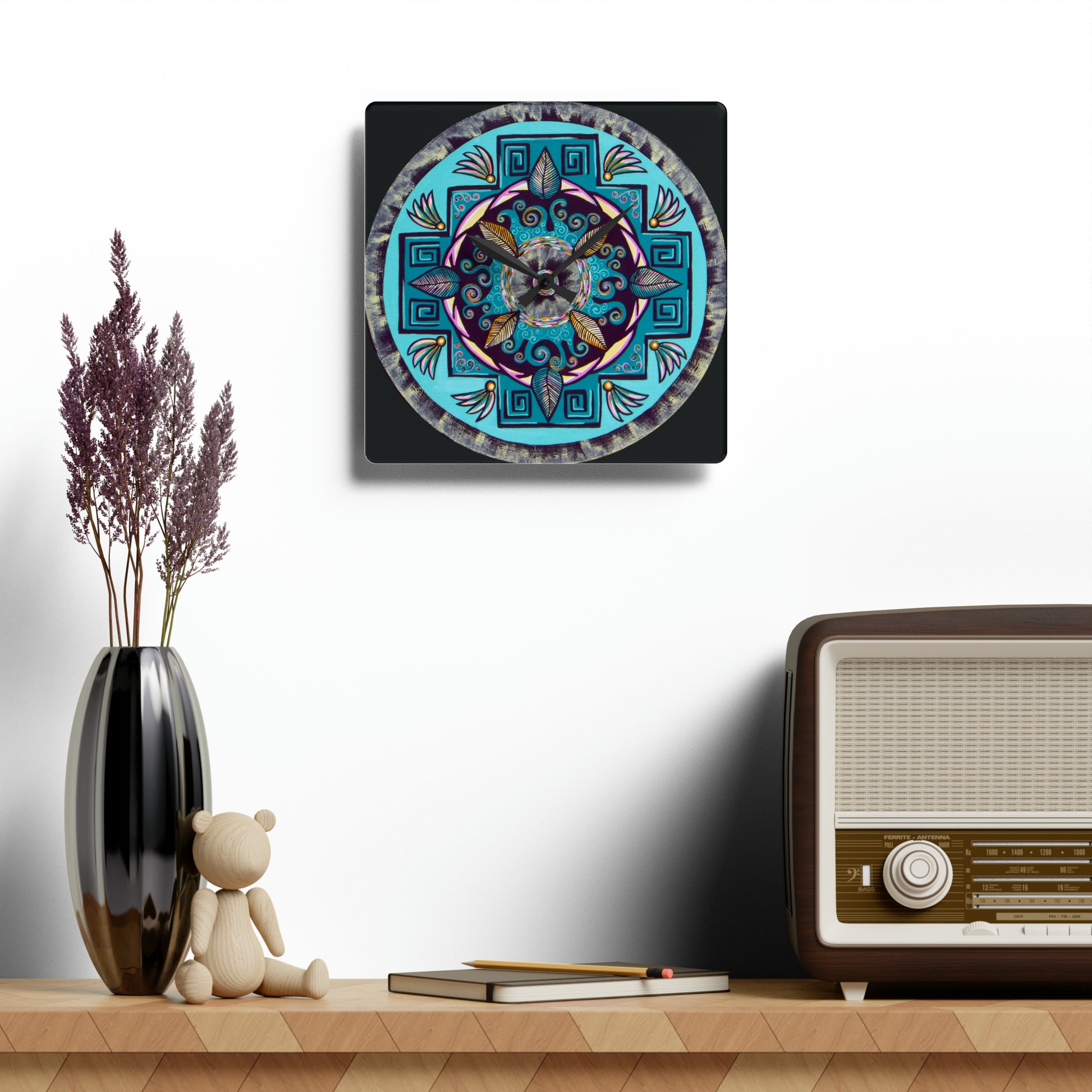 "Hojachakana" Cosmic Clock - Blue Flame Array Home Decor