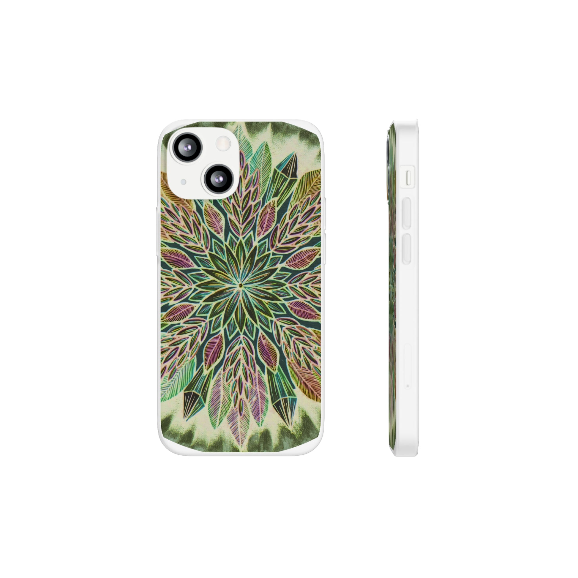 "Krystalhoja Verde" Art Phone Armor (slim-fit) - Blue Flame Array iPhone 13 Mini with gift packaging Phone Case