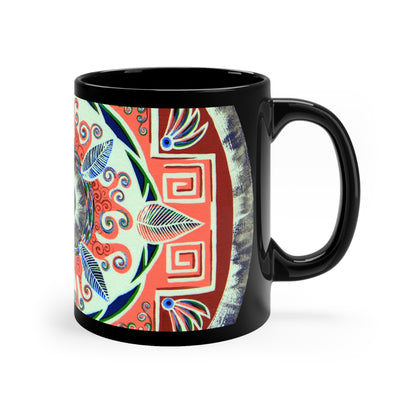 "Rojachakana" Black Ceramic Mug