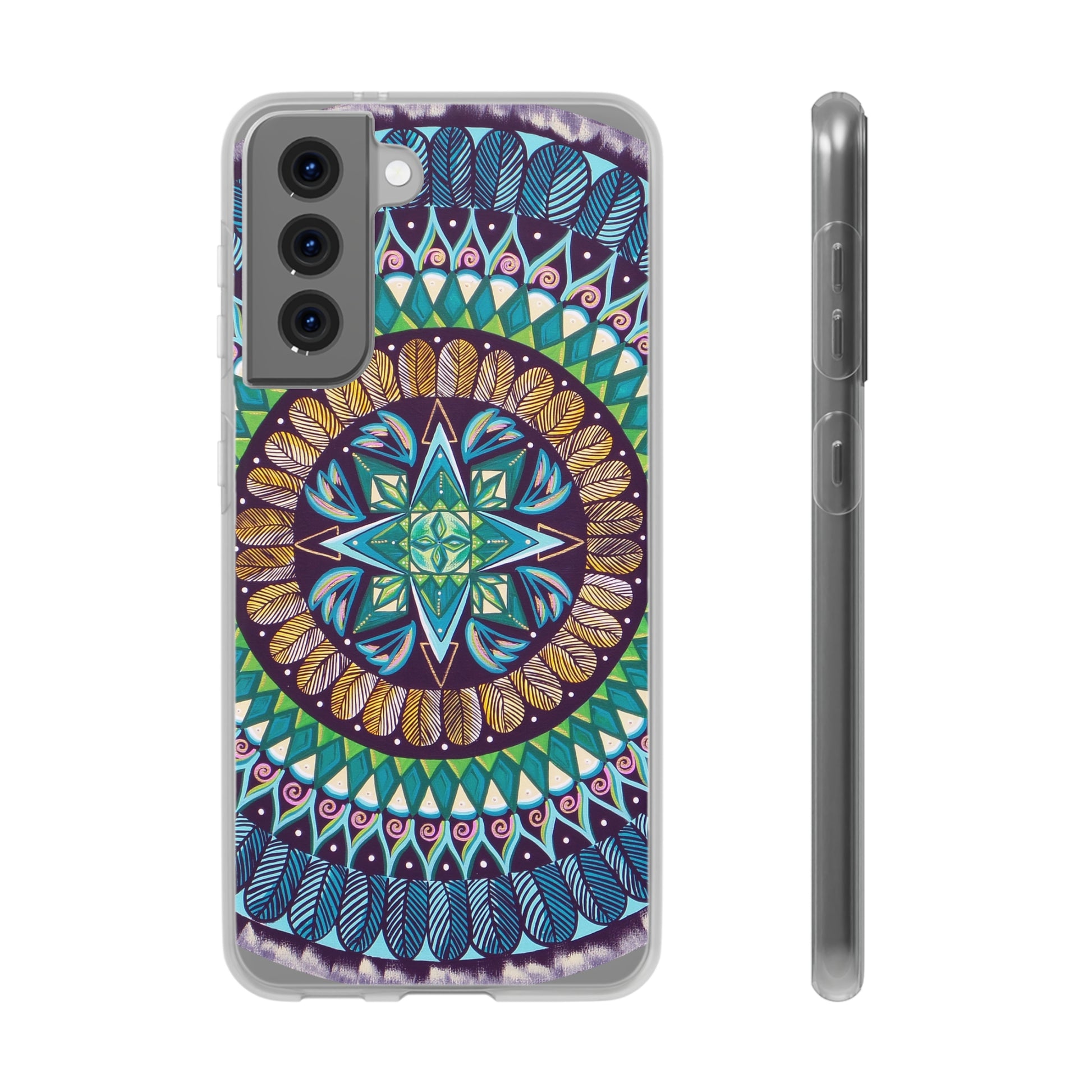 "AquilazurA Kryst'dala" Art Phone Armor (slim-fit) - Blue Flame Array Samsung Galaxy S21 Phone Case