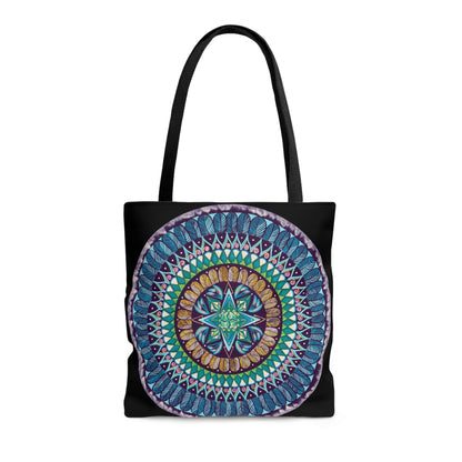 "AquilazurA Kryst'dala" Tote Bag (All-Over-Print) - Blue Flame Array Bags