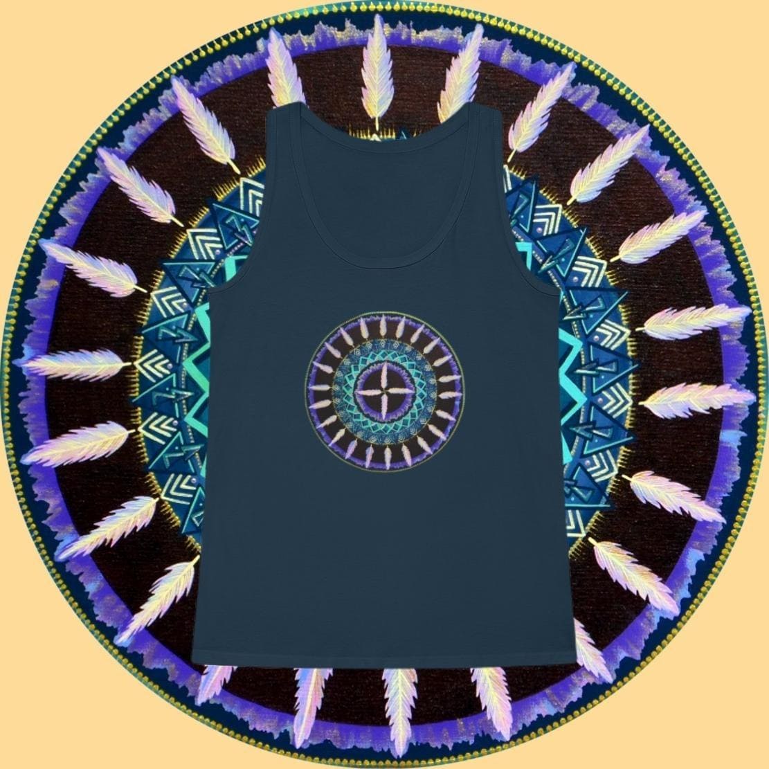 "Cuatro Vientos" Ladies Organic Tank Top - Blue Flame Array Tank Top