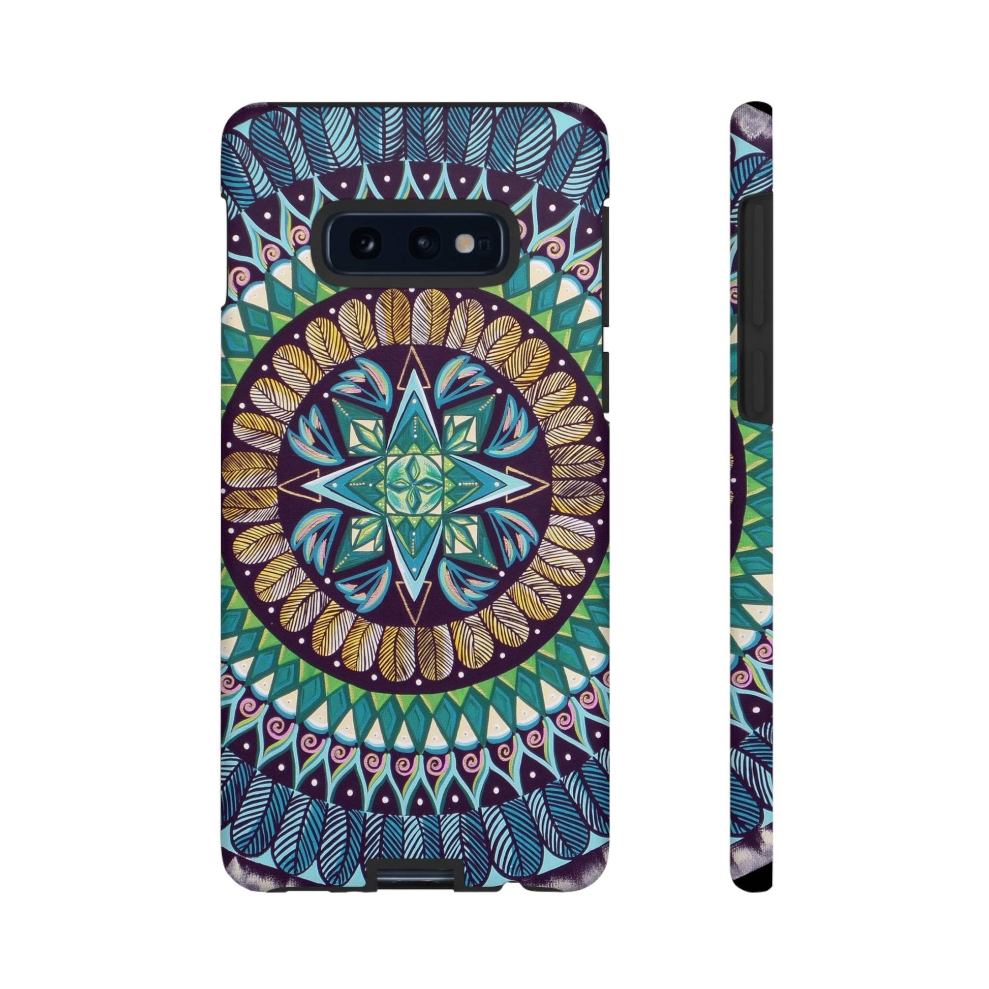 "AquilazurA Kryst'dala" Art Phone Armor - Blue Flame Array Samsung Galaxy S10E / Matte Phone Case