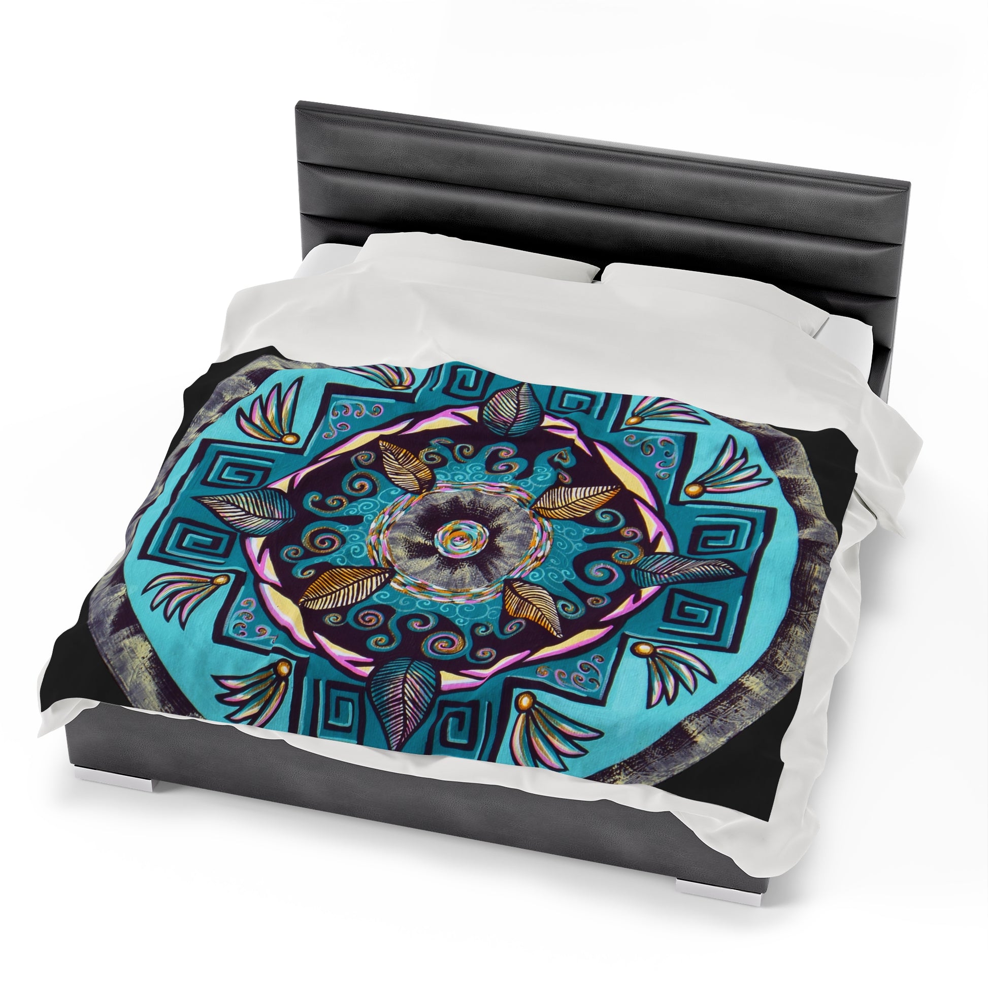 "Hojachakana" Dreamcatcher Blanket - Blue Flame Array All Over Prints