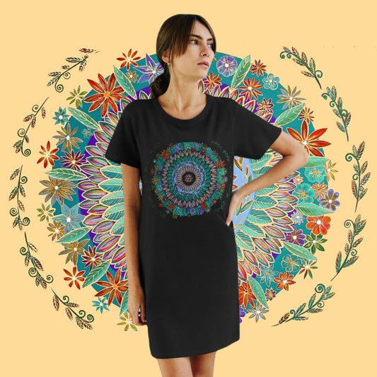 "Mandalavida" Organic T-Shirt Dress