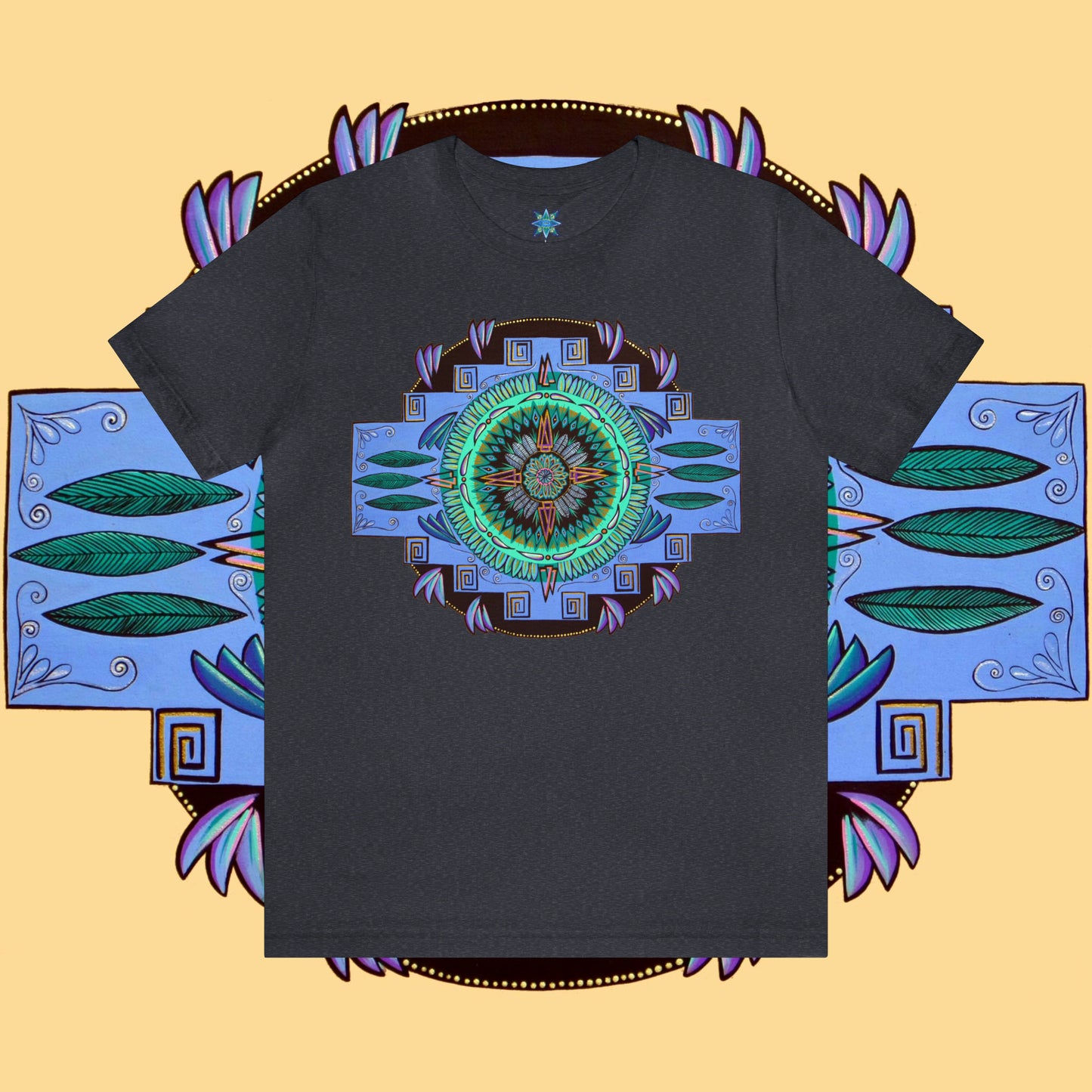 "Plumachakana" Lords & Ladies Tee - Blue Flame Array Heather Navy / S T-Shirt