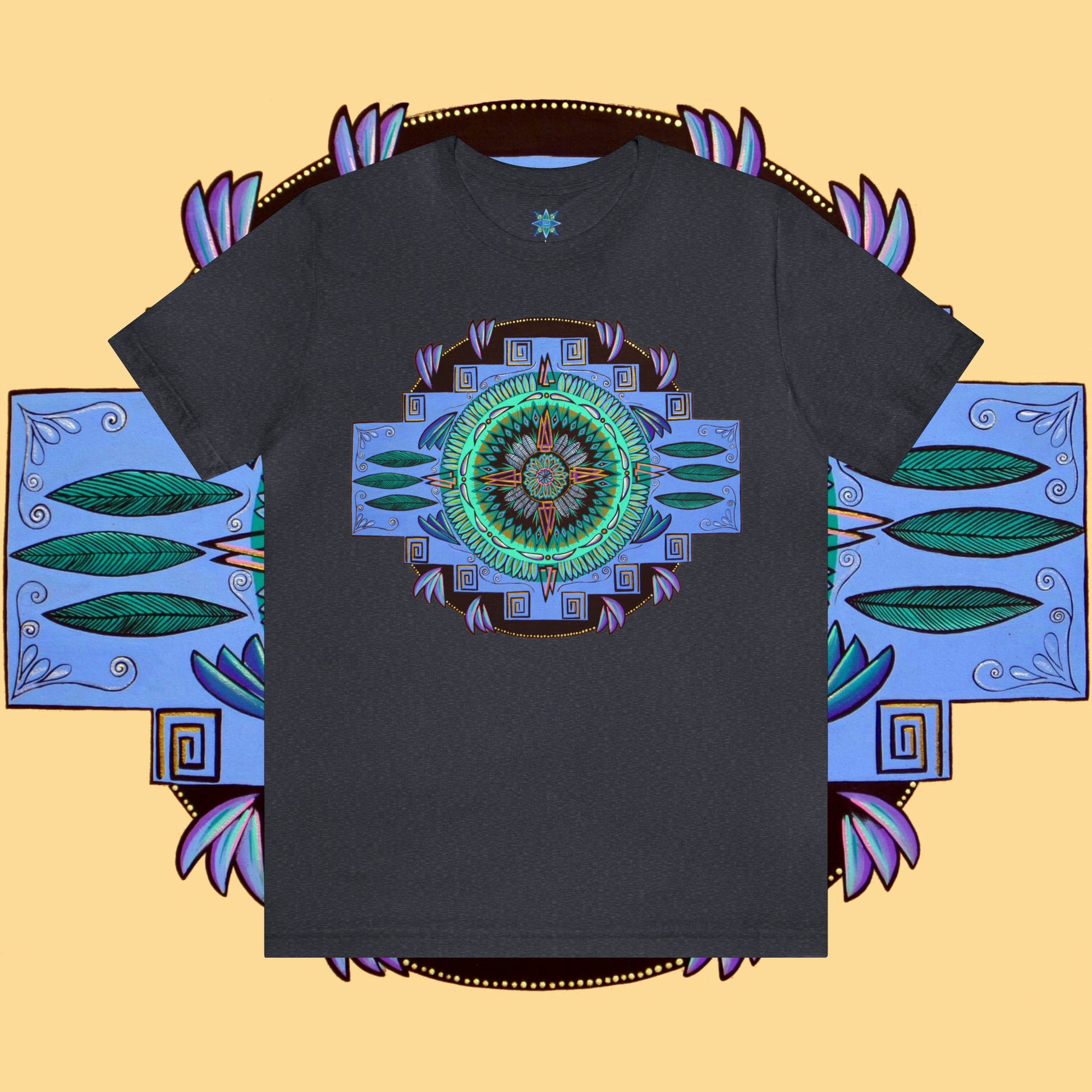 "Plumachakana" Lords & Ladies Tee - Blue Flame Array Heather Navy / S T-Shirt