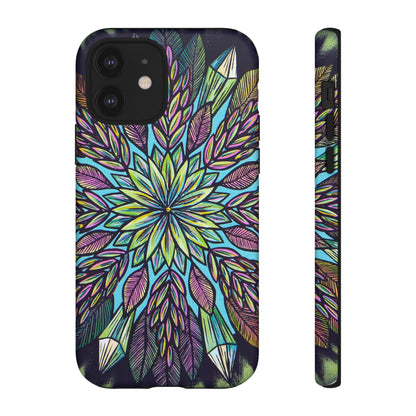 "Krystalhoja" Art Phone Armor - Blue Flame Array iPhone 12 / Matte Phone Case