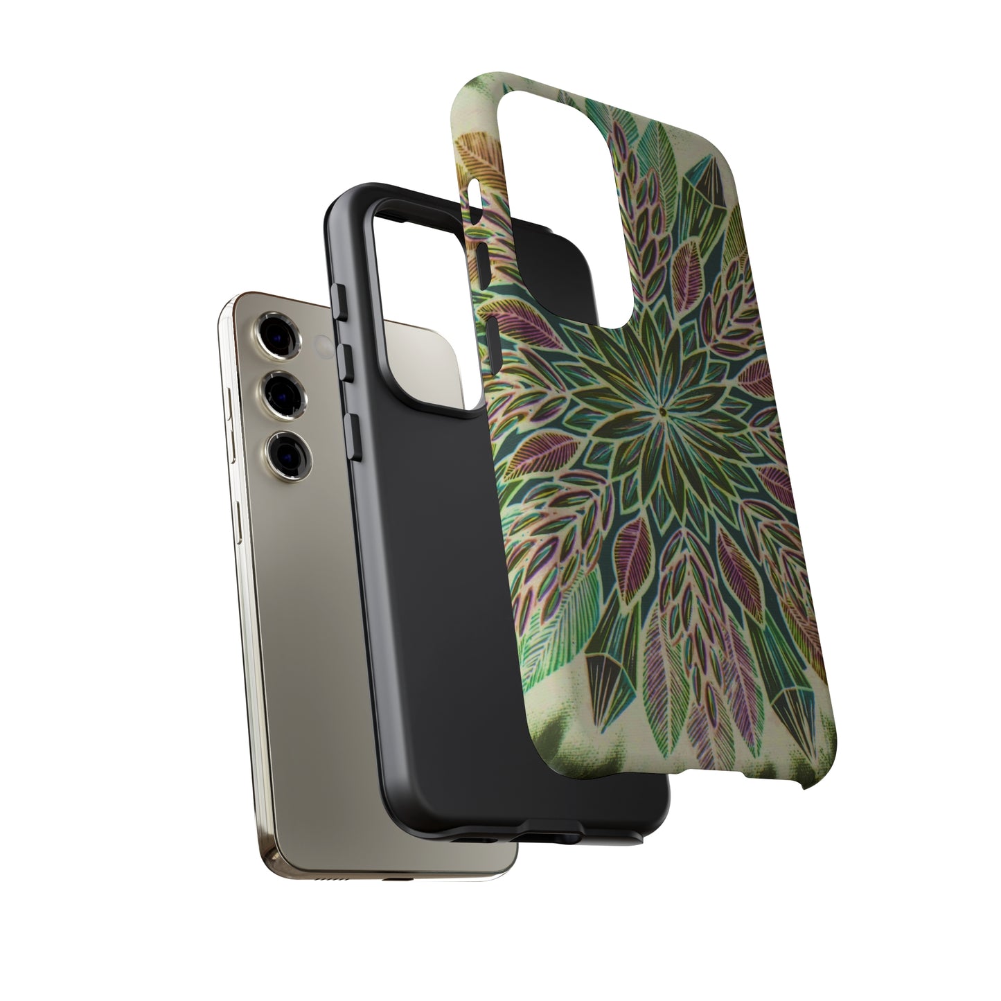 "Krystalhoja Verde" Art Phone Armor - Blue Flame Array Phone Case