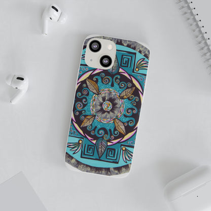 "Hojachakana" Art Phone Armor (slim-fit) - Blue Flame Array Phone Case