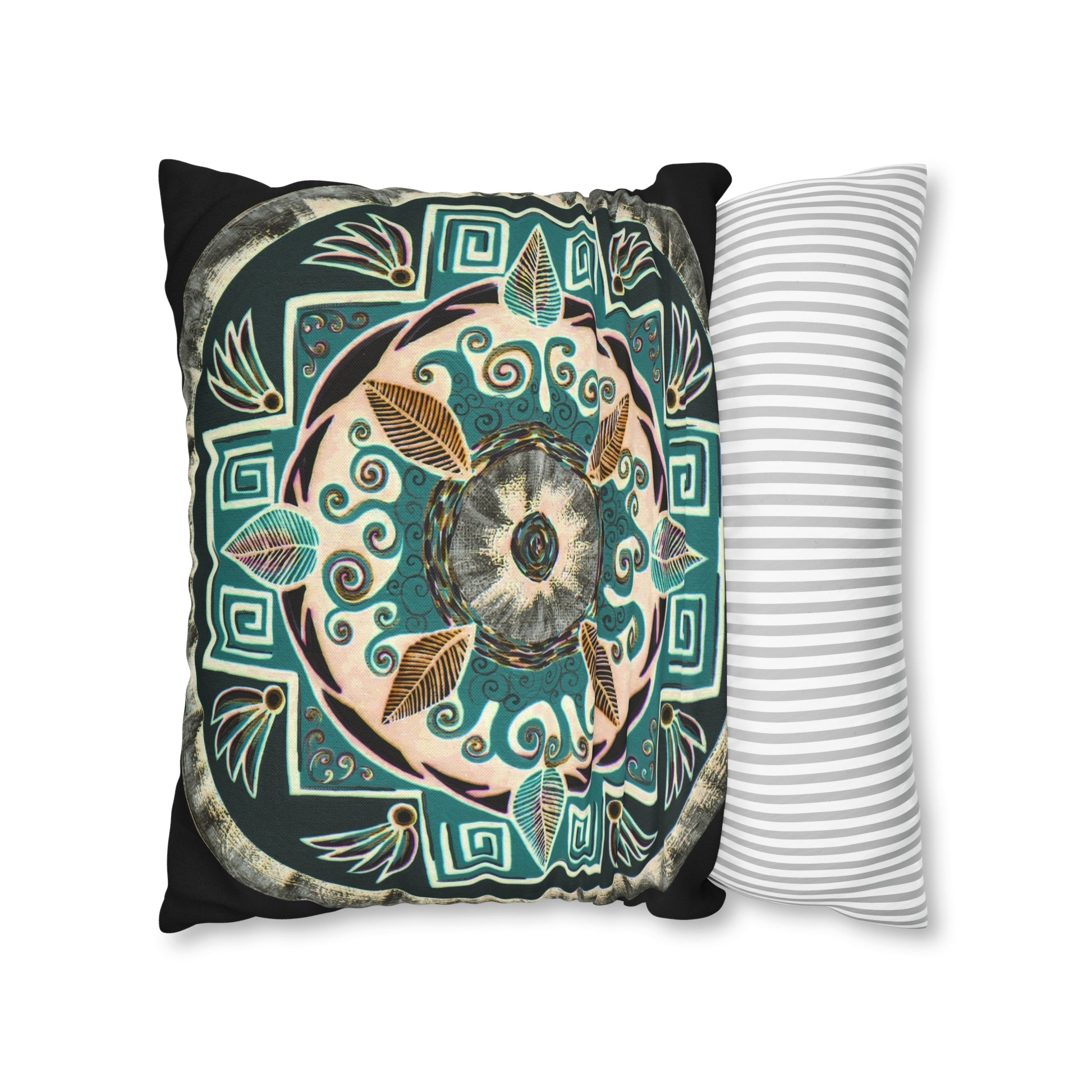 "Hojachakanazura" Dreamcatcher Pillow Cover - Blue Flame Array Home Decor