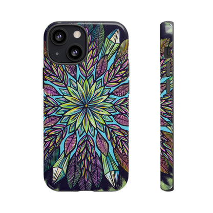 "Krystalhoja" Art Phone Armor - Blue Flame Array iPhone 13 Mini / Glossy Phone Case