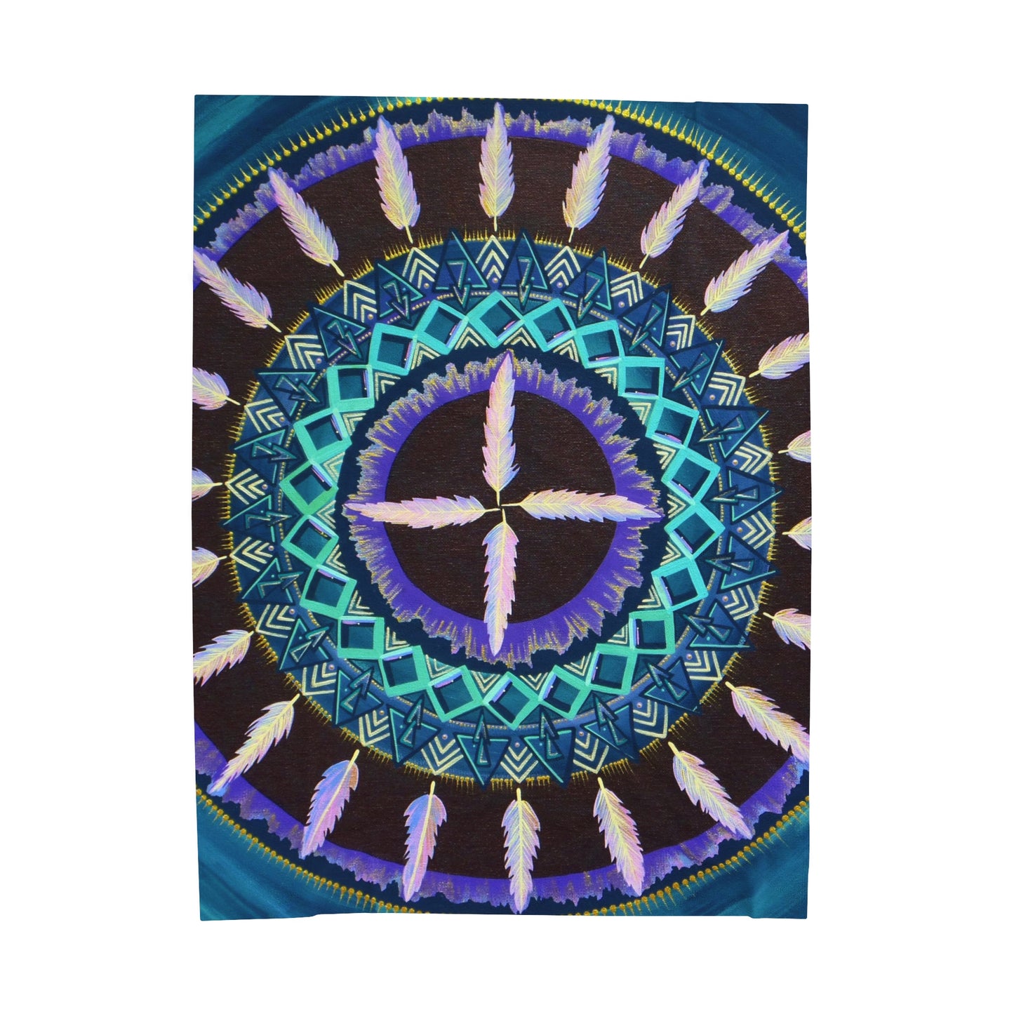 "Cuatro Vientos" Dreamcatcher Blanket - Blue Flame Array All Over Prints