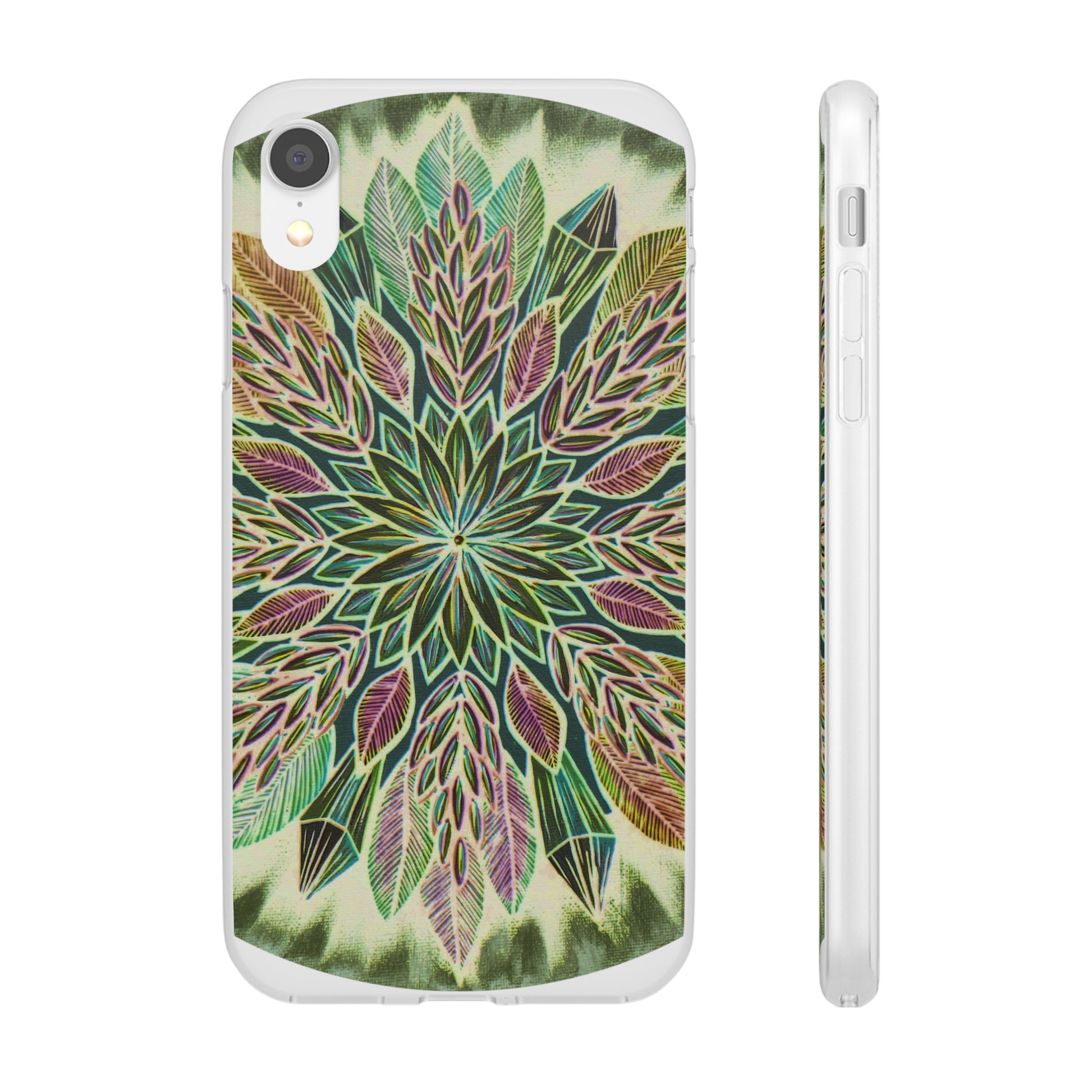 "Krystalhoja Verde" Art Phone Armor (slim-fit) - Blue Flame Array iPhone XR with gift packaging Phone Case