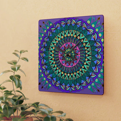 "Mandaladiosa" Cosmic Clock - Blue Flame Array Home Decor