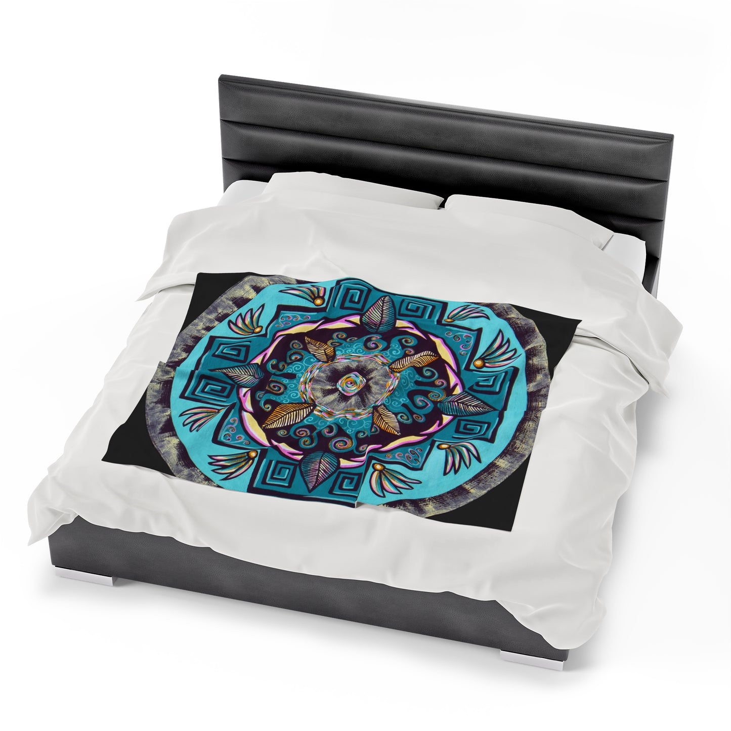 "Hojachakana" Dreamcatcher Blanket - Blue Flame Array All Over Prints