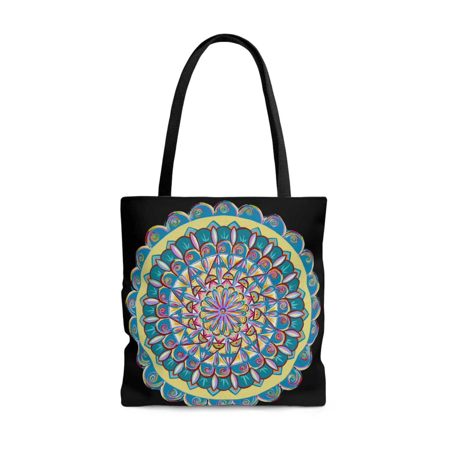 "Almandalayana" Tote Bag (All-Over-Print) - Blue Flame Array Bags