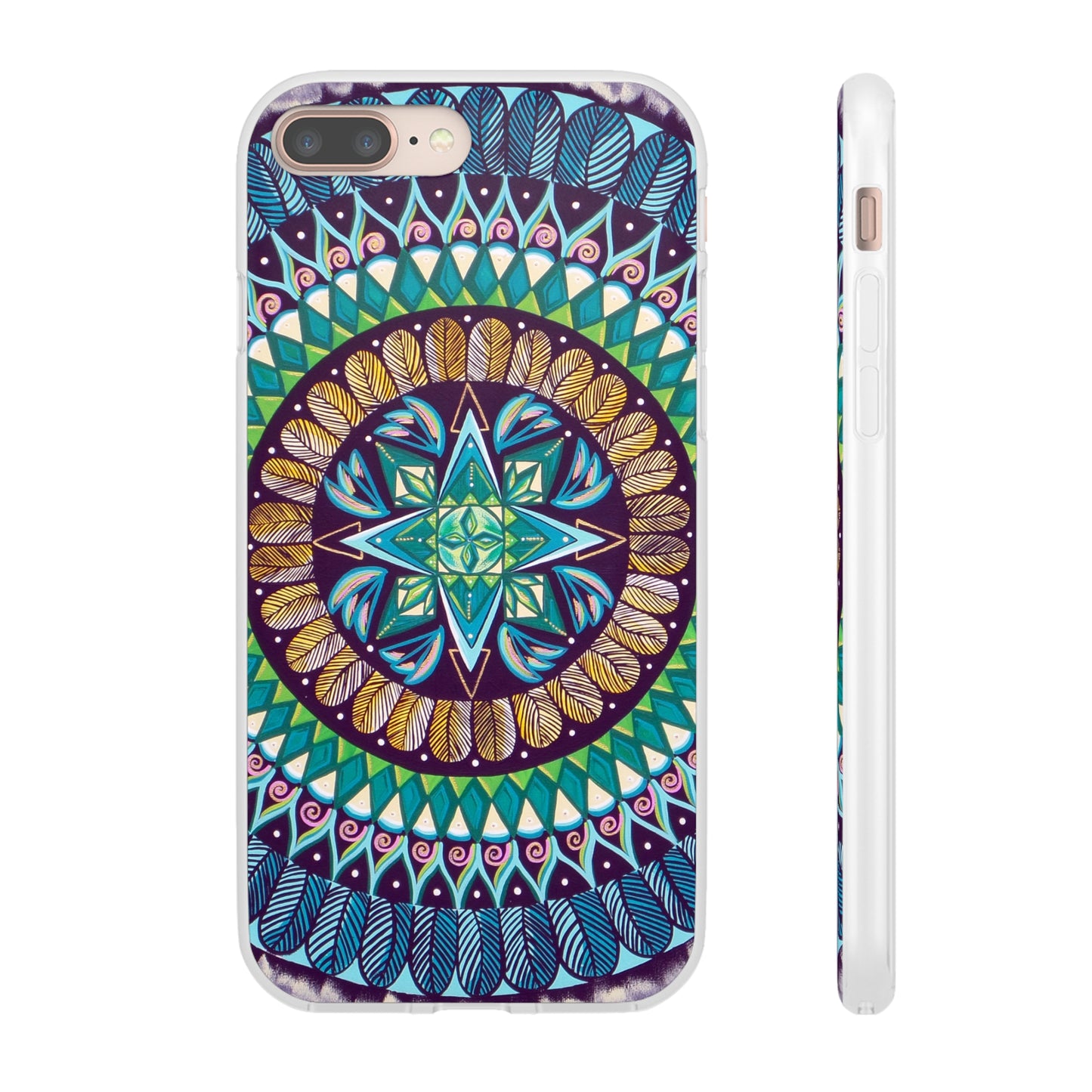 "AquilazurA Kryst'dala" Art Phone Armor (slim-fit) - Blue Flame Array iPhone 8 Plus Phone Case