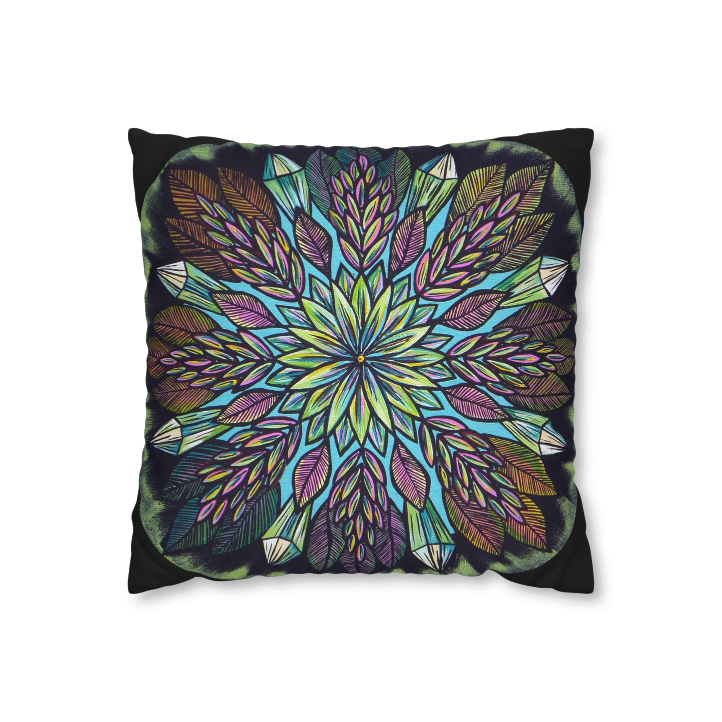 "Krystalhoja" Dreamcatcher Pillow Cover - Blue Flame Array Home Decor