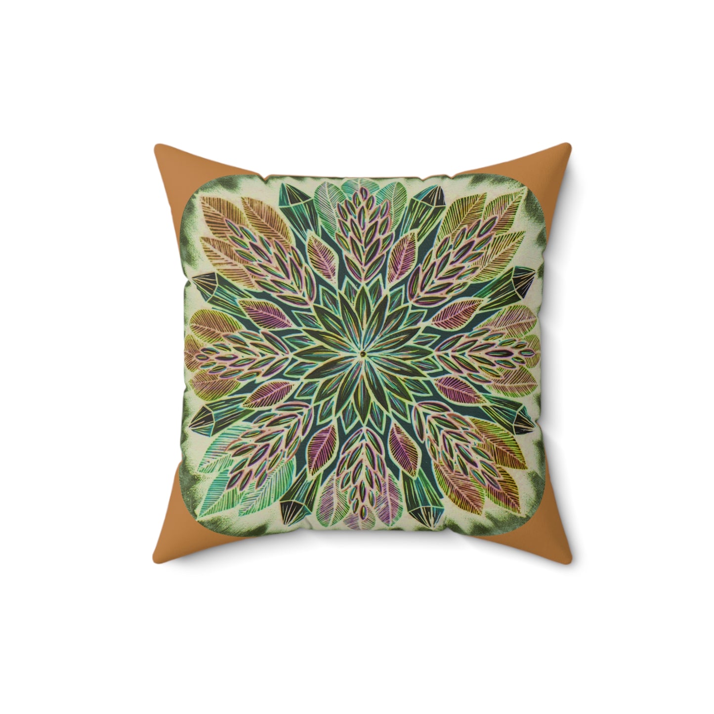 "Krystalhoja Verde" Dreamcatcher Pillow - Blue Flame Array Home Decor