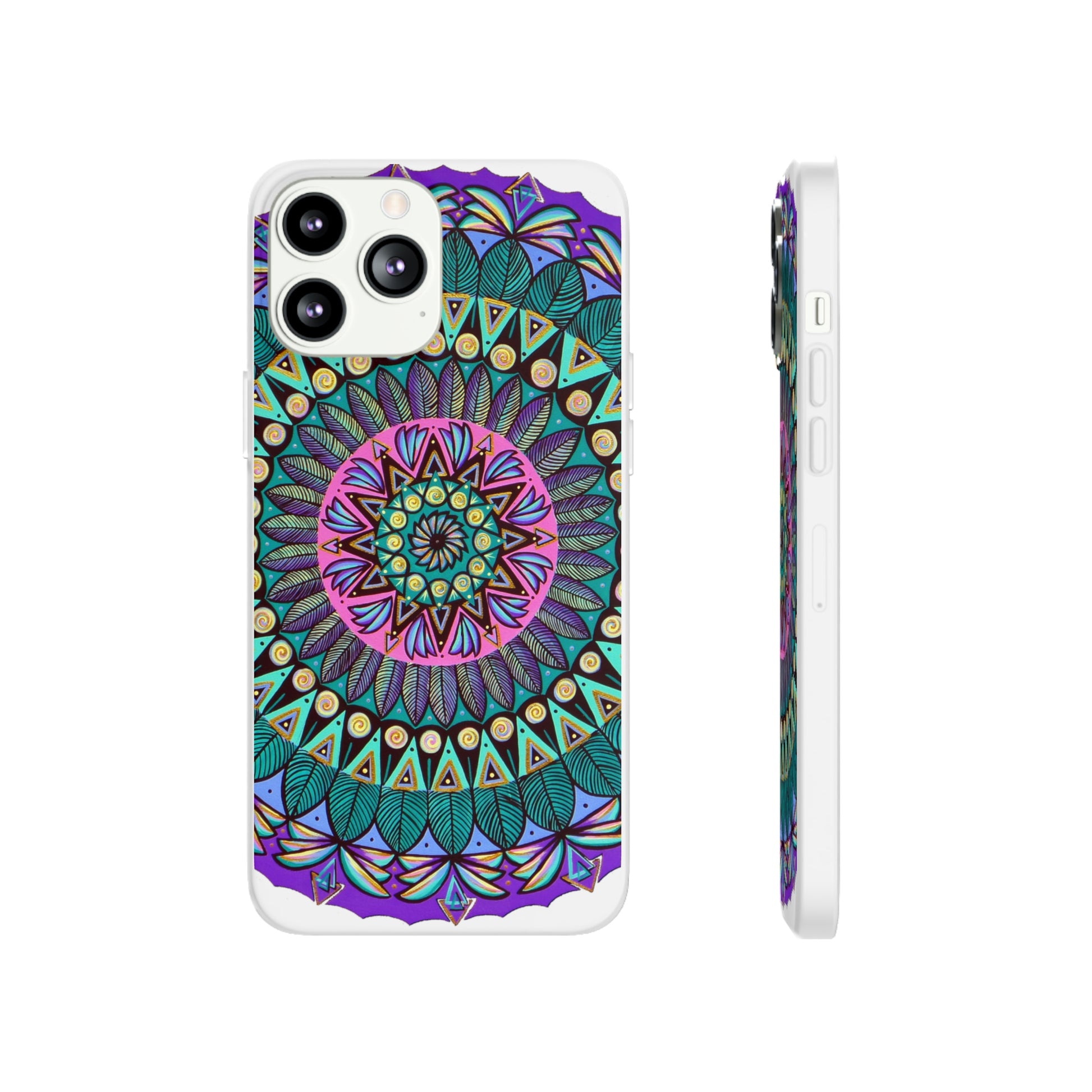 "Mandaladiosa" Art Phone Armor (slim-fit) - Blue Flame Array iPhone 13 Pro Max with gift packaging Phone Case