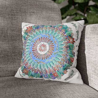 "Mandalavida Blanka" Dreamcatcher Pillow Cover