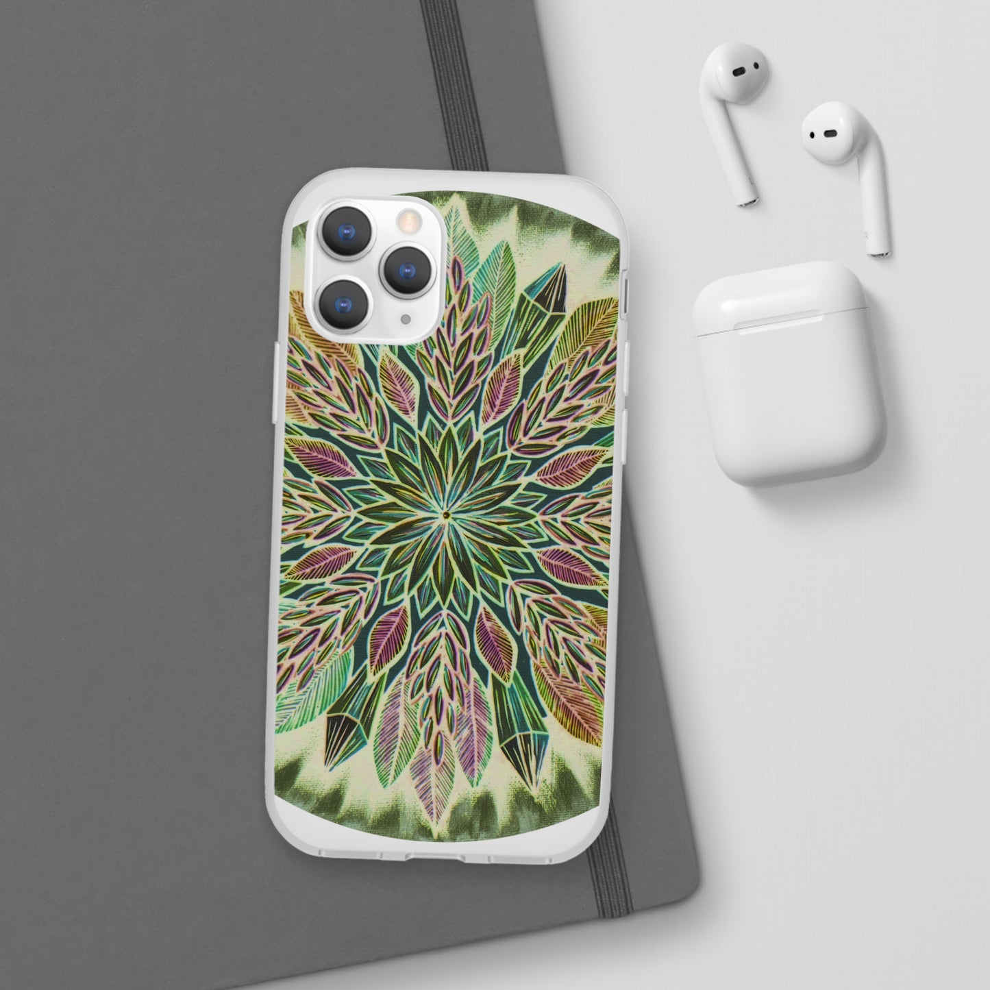 "Krystalhoja Verde" Art Phone Armor (slim-fit) - Blue Flame Array Phone Case