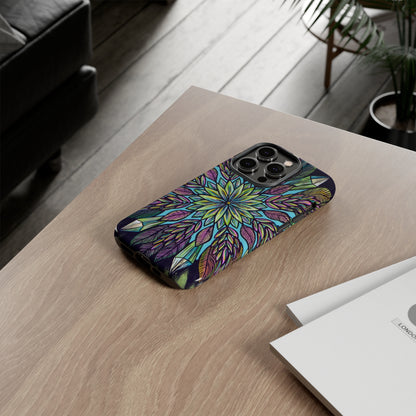 "Krystalhoja" Art Phone Armor - Blue Flame Array Phone Case