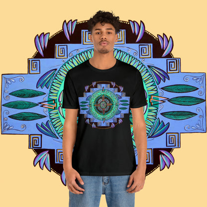 "Plumachakana" Lords & Ladies Tee - Blue Flame Array T-Shirt