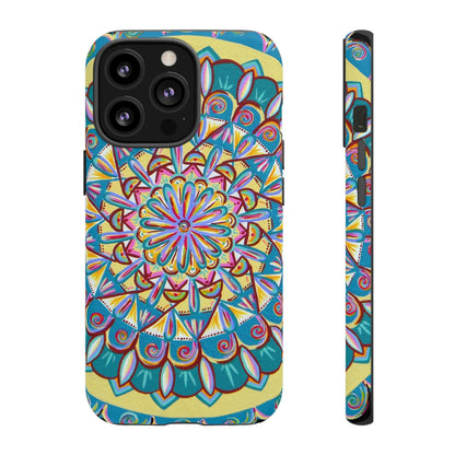 "Almandalayana" Art Phone Armor - Blue Flame Array iPhone 13 Pro / Matte Phone Case