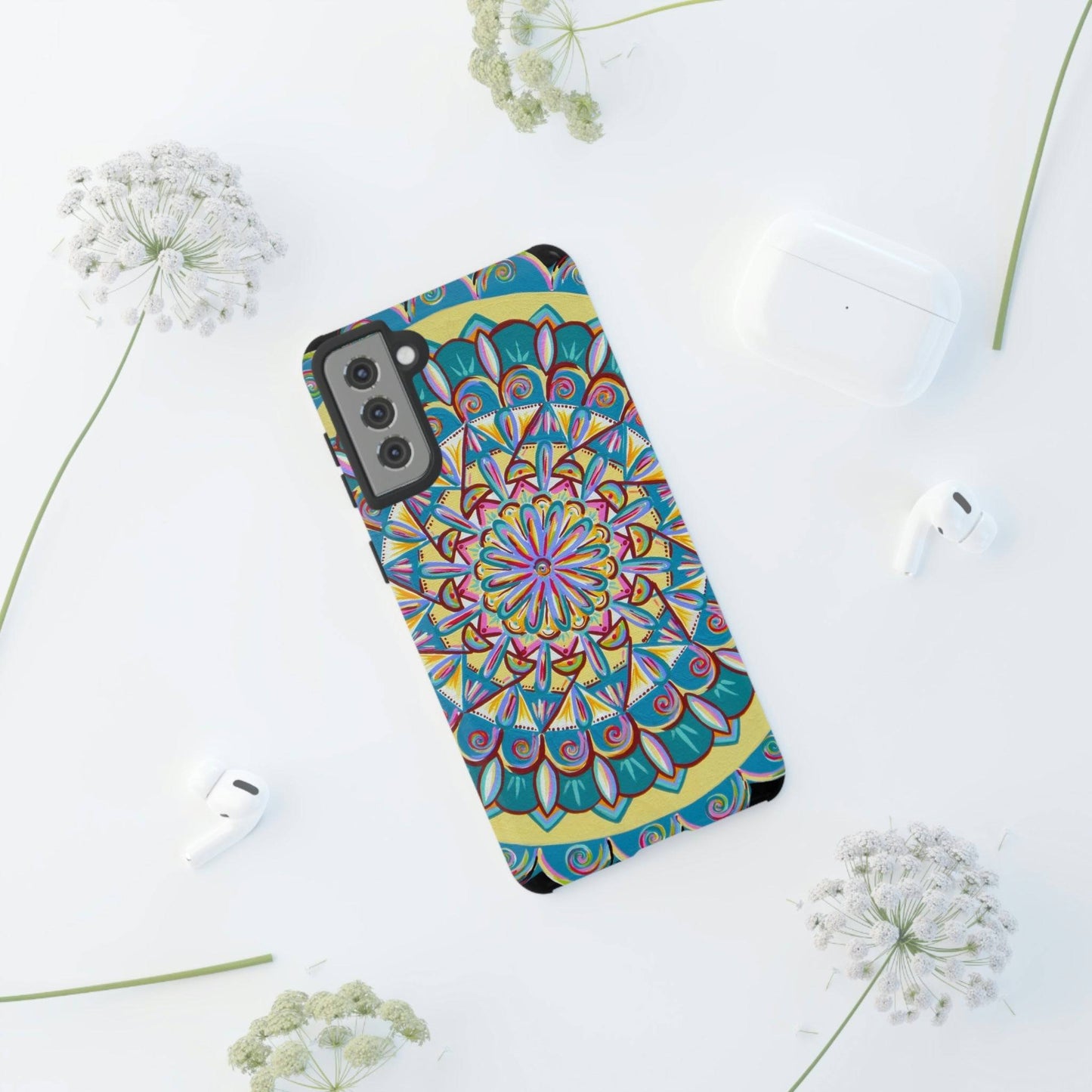 "Almandalayana" Art Phone Armor - Blue Flame Array Phone Case