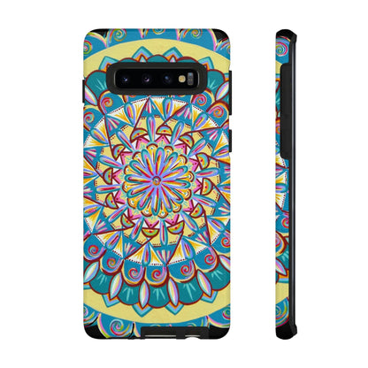 "Almandalayana" Art Phone Armor - Blue Flame Array Samsung Galaxy S10 / Glossy Phone Case