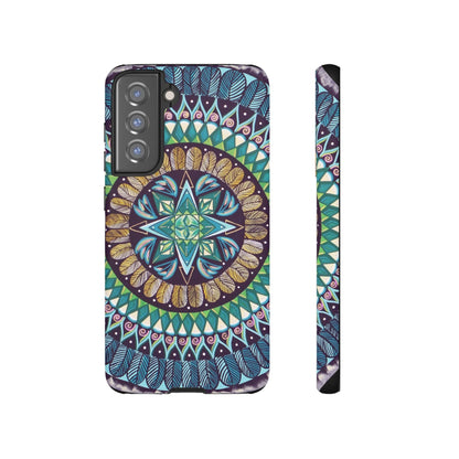 "AquilazurA Kryst'dala" Art Phone Armor - Blue Flame Array Samsung Galaxy S21 FE / Matte Phone Case