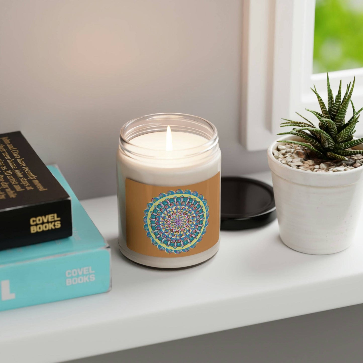 "Almandalayana" Scented Soy Candle - Blue Flame Array Home Decor