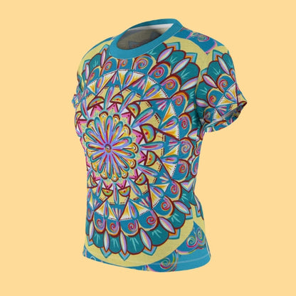 "Almandalayana" Ladies T-Shirt - Blue Flame Array All Over Prints