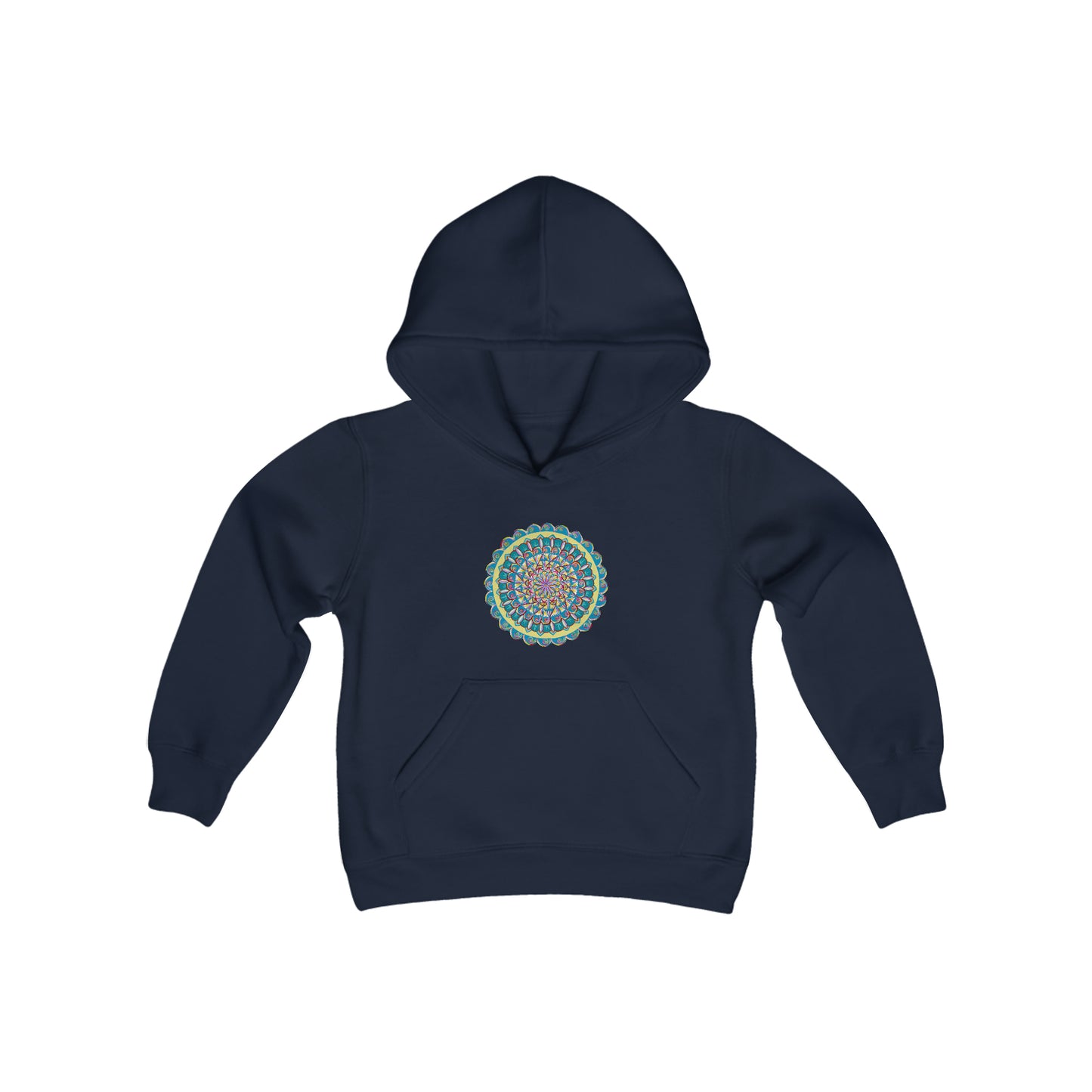 "Almandalayana" Lads & Lasses Hoodie - Blue Flame Array Navy / S Kids clothes