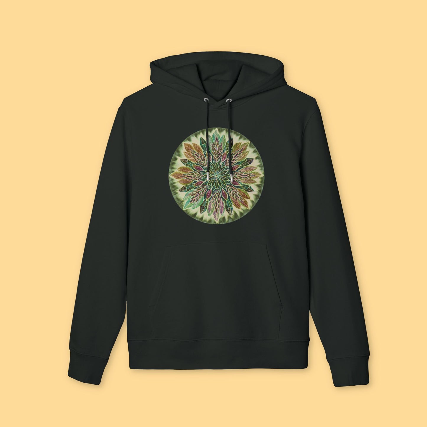 "Krystalhoja Verde" Organic Cruiser Hoodie (Font&Back Print)