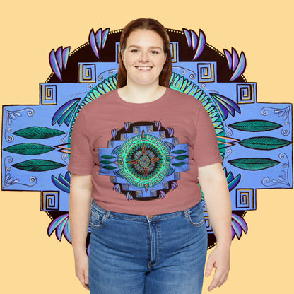 "Plumachakana" Lords & Ladies Tee - Blue Flame Array T-Shirt