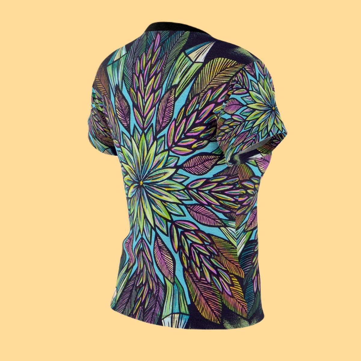 "Krystalhoja" Ladies T-Shirt - Blue Flame Array All Over Prints