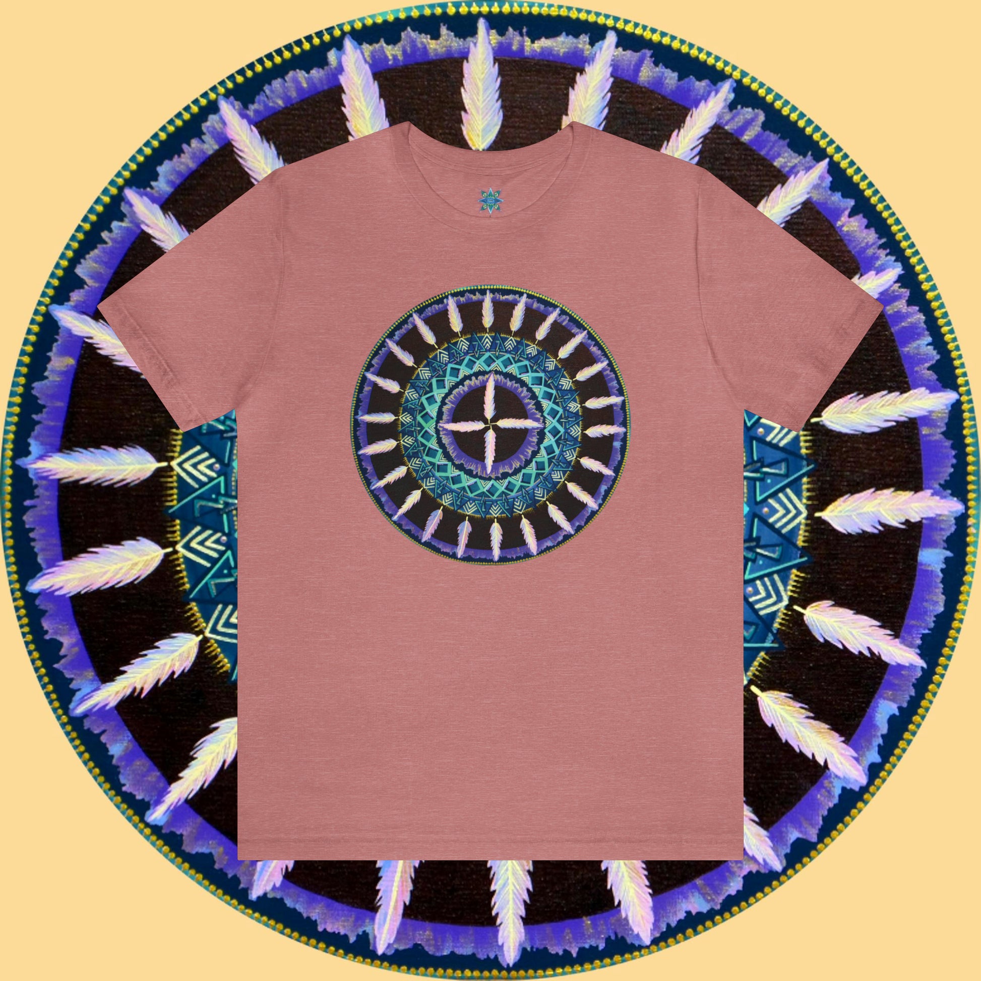 "Cuatro Vientos" Lords & Ladies Tee - Blue Flame Array Heather Mauve / S T-Shirt