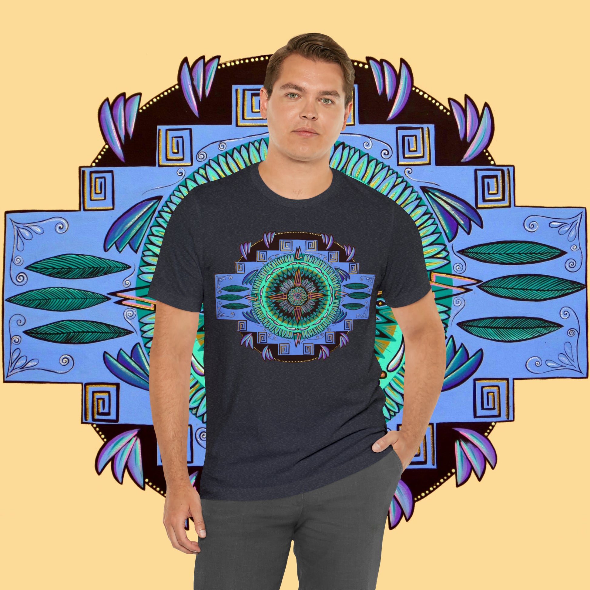 "Plumachakana" Lords & Ladies Tee - Blue Flame Array T-Shirt