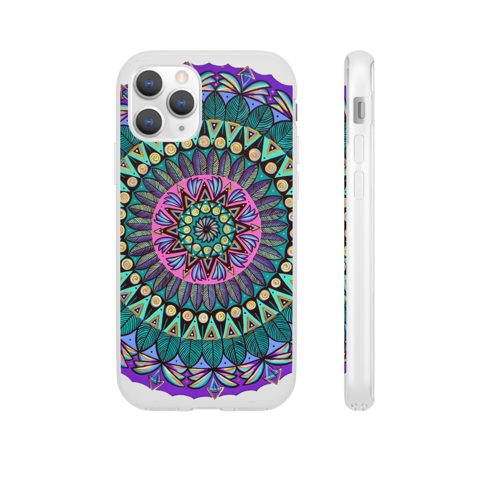 "Mandaladiosa" Art Phone Armor (slim-fit) - Blue Flame Array iPhone 11 Pro with gift packaging Phone Case