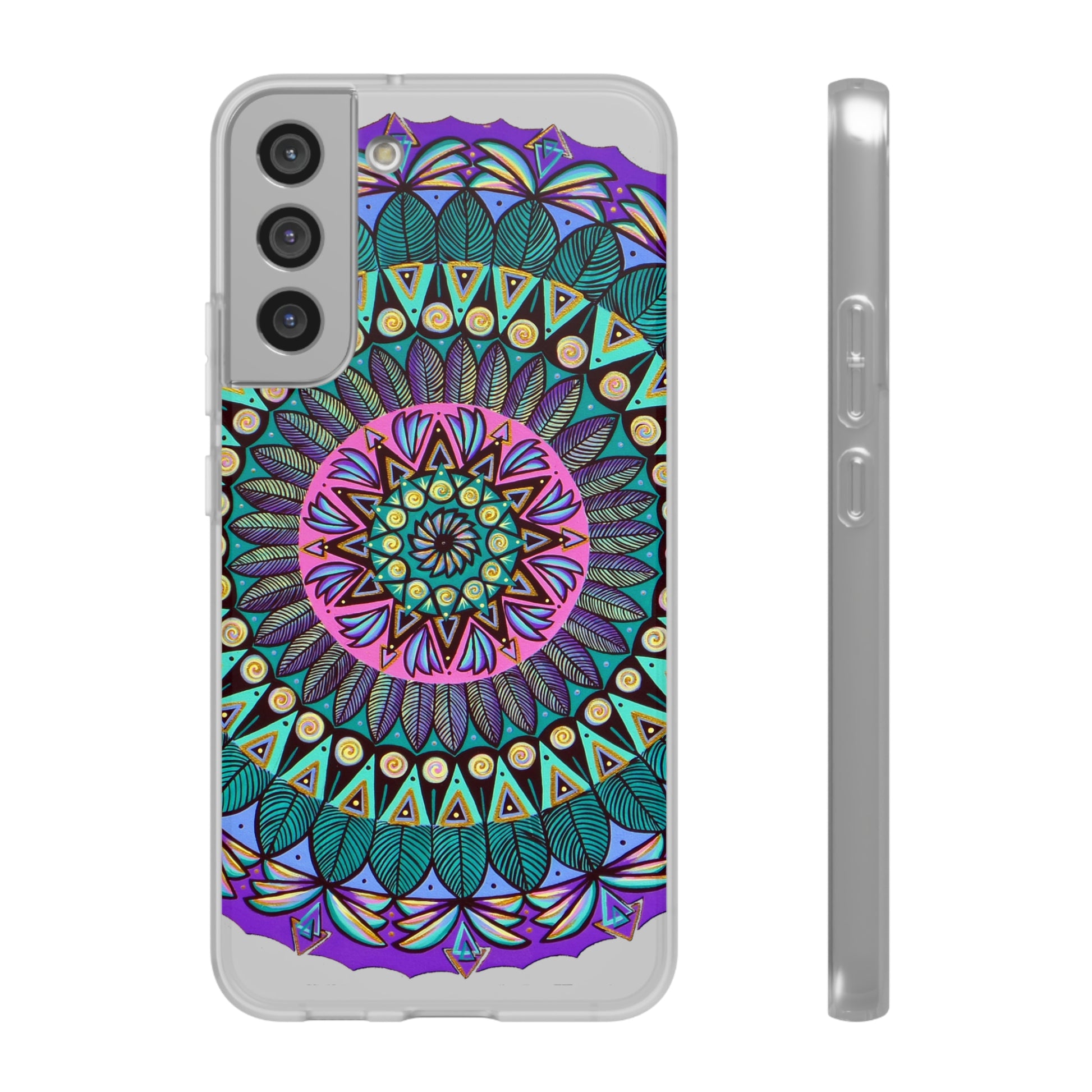 "Mandaladiosa" Art Phone Armor (slim-fit) - Blue Flame Array Samsung Galaxy S22 Plus with gift packaging Phone Case