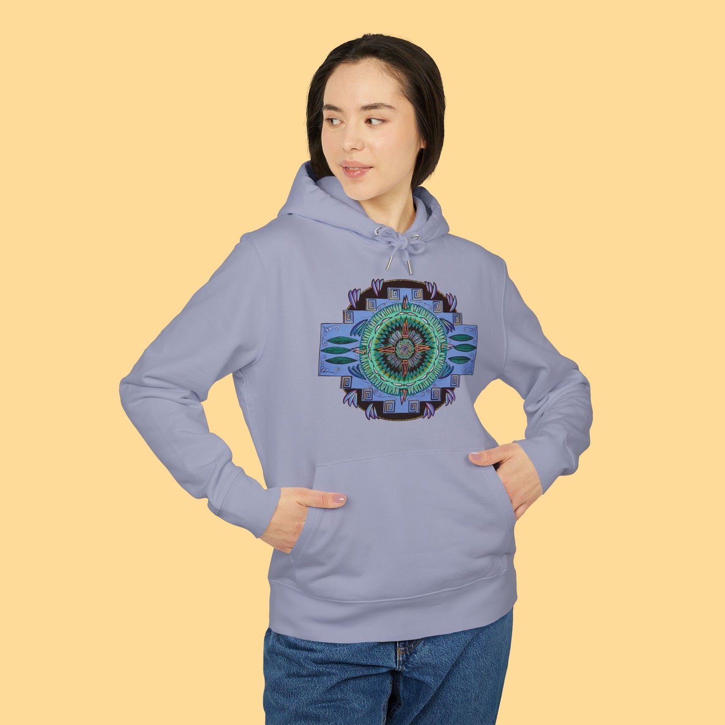 "Plumachakana" Organic Cruiser Hoodie (Font&Back Print)