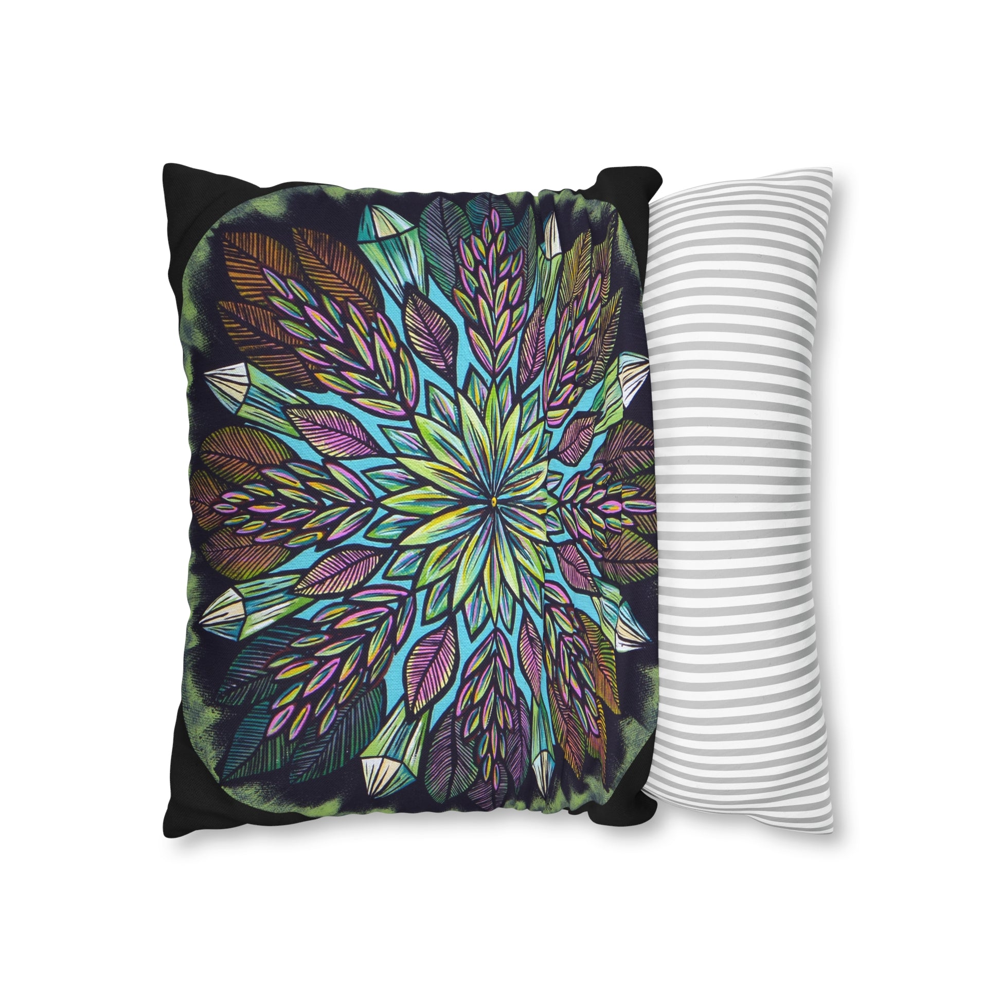 "Krystalhoja" Dreamcatcher Pillow Cover - Blue Flame Array Home Decor