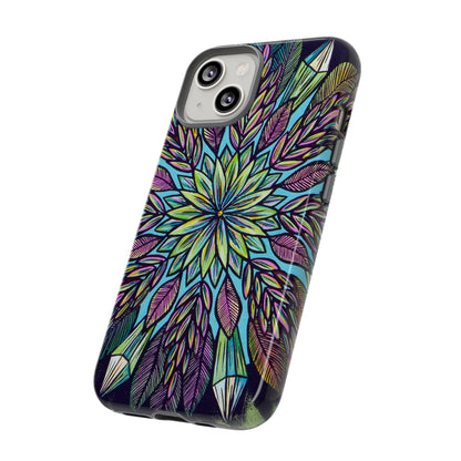 "Krystalhoja" Art Phone Armor - Blue Flame Array Phone Case