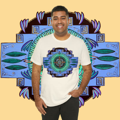 "Plumachakana" Lords & Ladies Tee - Blue Flame Array T-Shirt