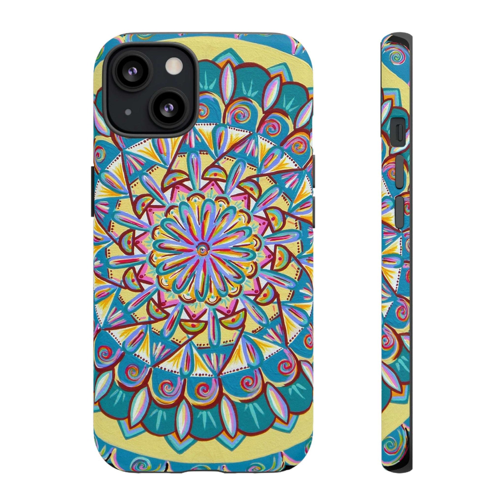 "Almandalayana" Art Phone Armor - Blue Flame Array iPhone 13 / Matte Phone Case